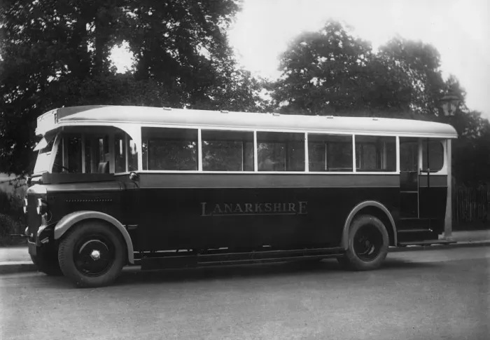 Framed Print : 1929 Daimler CF6 service bus. Creator: Unknown Framed Print : 1929 Daimler CF6 service bus. Creator: Unknown