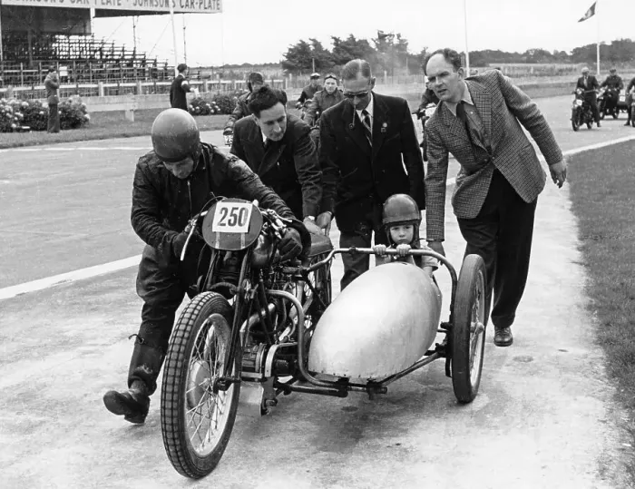 Framed Print : 1930 Brough Superior at the VSCC 21st birthday party, 1955 Framed Print : 1930 Brough Superior at the VSCC 21st birthday party, 1955