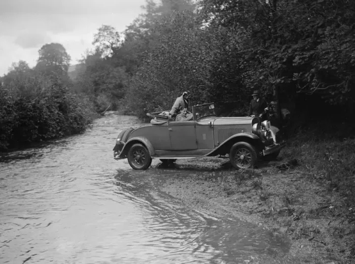 Framed Print : 1930 Chrysler of P Richards-Brown competing in the JCC Lynton Trial, 1932. Artist: Bill Brunell Framed Print : 1930 Chrysler of P Richards-Brown competing in the JCC Lynton Trial, 1932. Artist: Bill Brunell