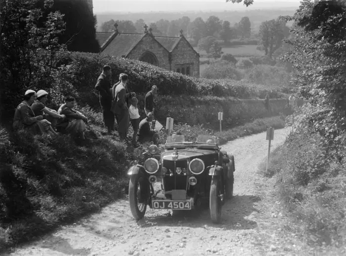 Framed Print : 1932 MG J2 Standard taking part in a West Hants Light Car Club Trial, Ibberton Hill, Dorset, 1930s Framed Print : 1932 MG J2 Standard taking part in a West Hants Light Car Club Trial, Ibberton Hill, Dorset, 1930s
