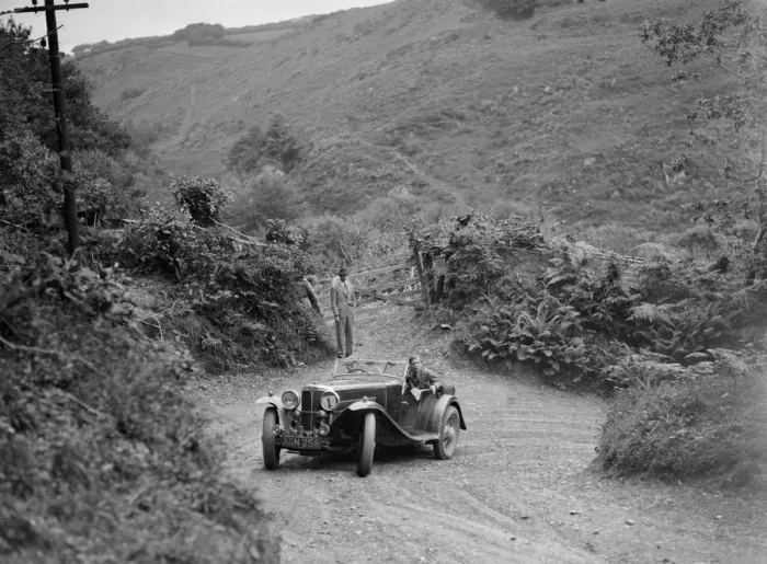 Framed Print : 1933 AC 4-seater taking part in a motoring trial, late 1930s. Artist: Bill Brunell Framed Print : 1933 AC 4-seater taking part in a motoring trial, late 1930s. Artist: Bill Brunell