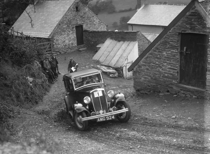 Framed Print : 1933 Standard saloon taking part in a Standard Car Owners Club trial. Artist: Bill Brunell Framed Print : 1933 Standard saloon taking part in a Standard Car Owners Club trial. Artist: Bill Brunell