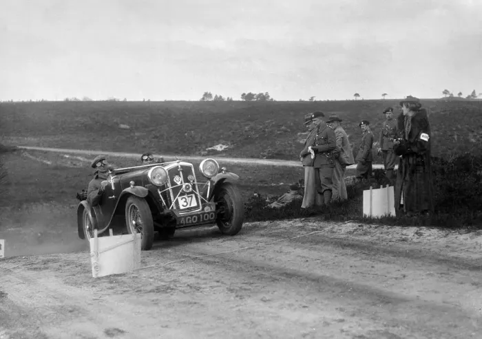 Framed Print : 1933 Wolseley Hornet Special competing in a motoring trial, Bagshot Heath, Surrey, 1930s Framed Print : 1933 Wolseley Hornet Special competing in a motoring trial, Bagshot Heath, Surrey, 1930s