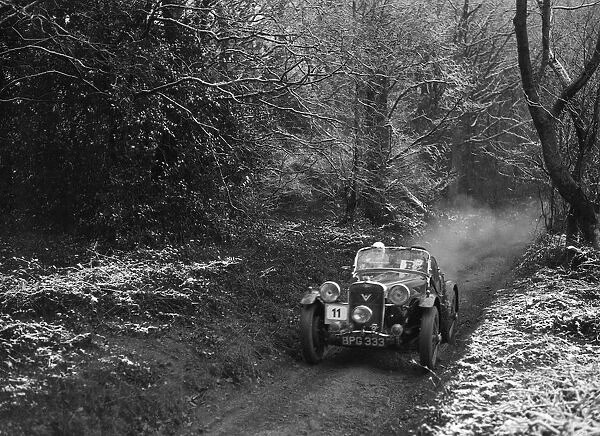 1934 Singer Le Mans taking part in a motoring trial, late 1930s. Artist: Bill Brunell