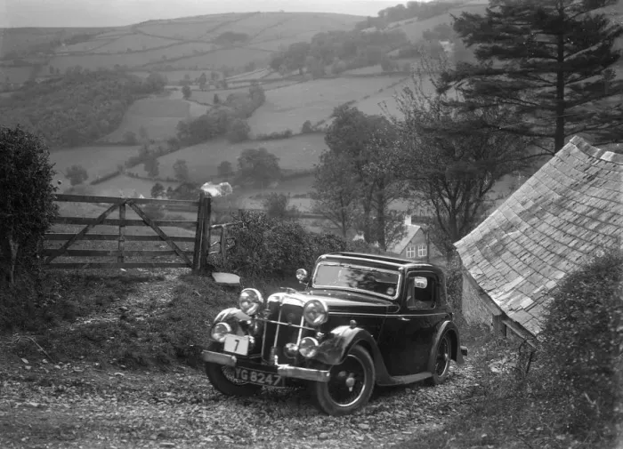 Framed Print : 1934 Standard Avon Ten coupe taking part in a Standard Car Owners Club trial. Artist: Bill Brunell Framed Print : 1934 Standard Avon Ten coupe taking part in a Standard Car Owners Club trial. Artist: Bill Brunell