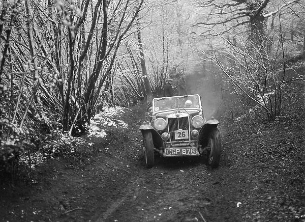 1935 MG NA Magnette taking part in a motoring trial, late 1930s. Artist: Bill Brunell