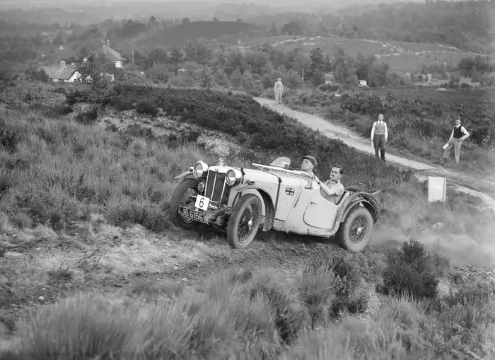 Framed Print : 1935 MG PA of RM Andrews taking part in the NWLMC Lawrence Cup Trial, 1937. Artist: Bill Brunell Framed Print : 1935 MG PA of RM Andrews taking part in the NWLMC Lawrence Cup Trial, 1937. Artist: Bill Brunell