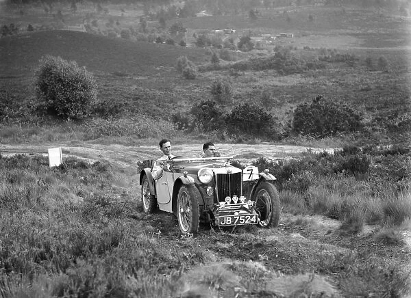 1935 MG PB of the Cream Cracker team taking part in the NWLMC Lawrence Cup Trial, 1937