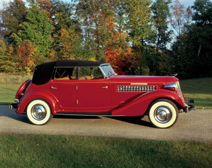 Framed Print : A 1936 Auburn 852 car on a gravel driveway in the autumn sunlight Framed Print : A 1936 Auburn 852 car on a gravel driveway in the autumn sunlight