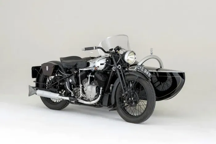 Framed Print : 1936 Brough Superior 11-50 Special Combination. Creator: Unknown Framed Print : 1936 Brough Superior 11-50 Special Combination. Creator: Unknown