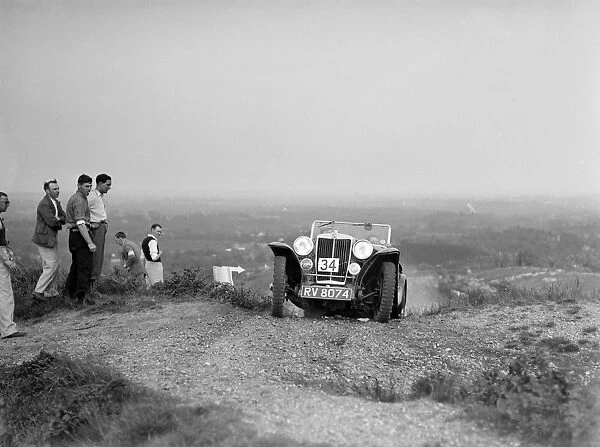 1936 MG PB 2-seater sports taking part in the NWLMC Lawrence Cup Trial, 1937. Artist: Bill Brunell