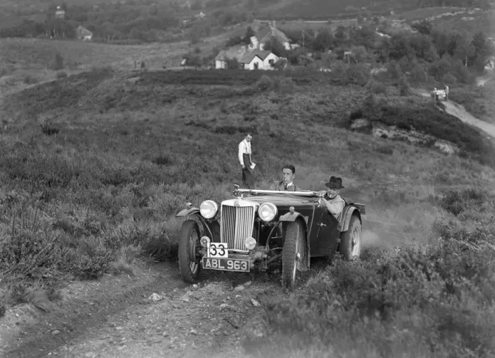 Framed Print : 1936 MG TA of the Three Musketeers team taking part in the NWLMC Lawrence Cup Trial, 1937 Framed Print : 1936 MG TA of the Three Musketeers team taking part in the NWLMC Lawrence Cup Trial, 1937