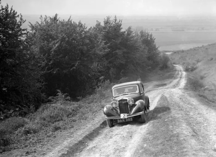 Framed Print : 1936 Talbot 10 1185 cc competing in a Talbot CC trial. Artist: Bill Brunell Framed Print : 1936 Talbot 10 1185 cc competing in a Talbot CC trial. Artist: Bill Brunell