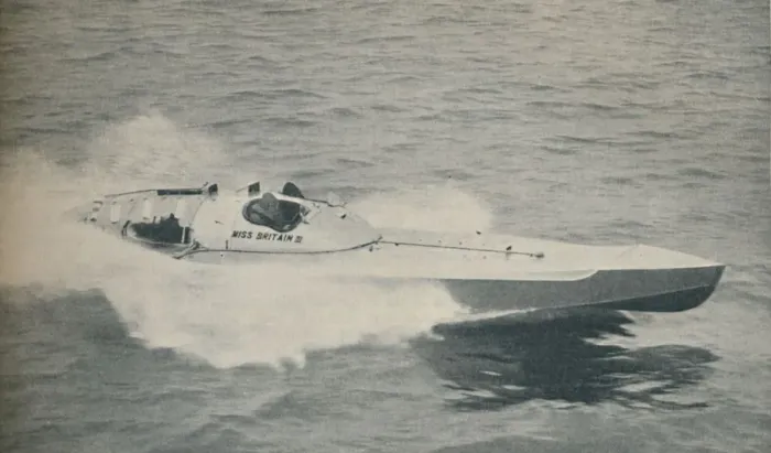 Framed Print : 1936 worlds fastest single-engined boat Miss Britain III, 1936