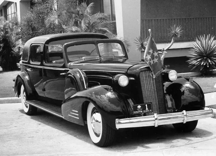 Framed Print : 1937 Cadillac V12 car built for President Quezon of the Philippines, (c1937?) Framed Print : 1937 Cadillac V12 car built for President Quezon of the Philippines, (c1937?)
