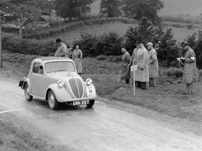 Framed Print : 1937 Fiat 500 Coupe competing in the Welsh Rally Framed Print : 1937 Fiat 500 Coupe competing in the Welsh Rally