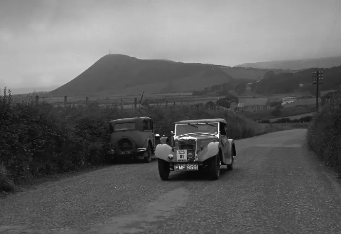 Framed Print : 1937 Riley Lynx on Welsh rally driven by M.G.Shorey Framed Print : 1937 Riley Lynx on Welsh rally driven by M.G.Shorey