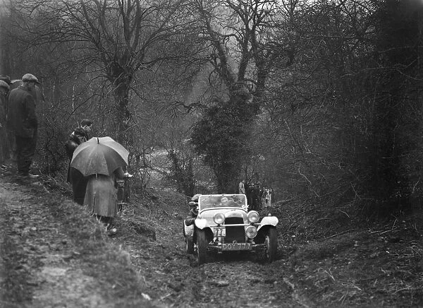 1938 HRG Standard Meadows-engined 2-seater of MH Lawson taking part in the Petersfield Trial, 1938