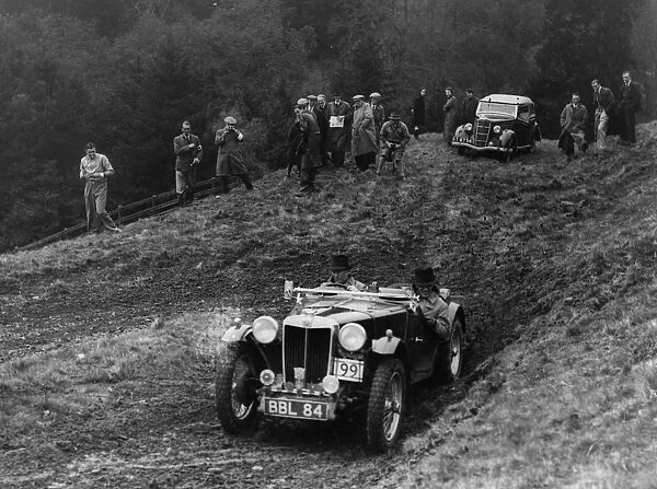 1938 MG TA Midget, Langley on a trial. Creator: Unknown