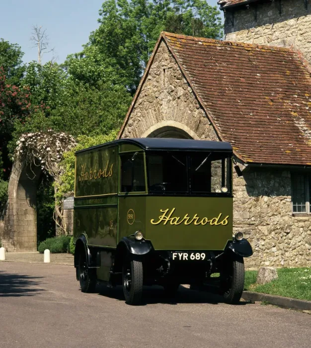 Framed Print : 1939 Harrods Electric delivery vehicle. Creator: Unknown Framed Print : 1939 Harrods Electric delivery vehicle. Creator: Unknown