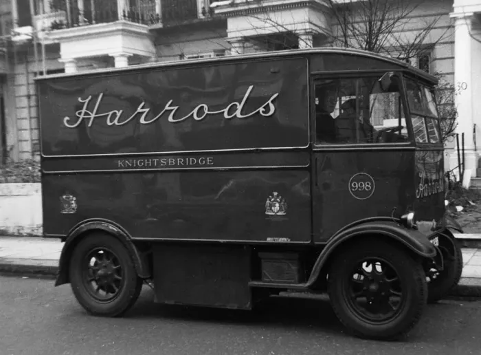 Framed Print : 1939 Harrods electric van. Creator: Unknown Framed Print : 1939 Harrods electric van. Creator: Unknown
