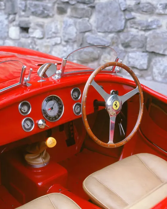 Framed Print : 1949 Ferrari 166 Barchetta interior Framed Print : 1949 Ferrari 166 Barchetta interior