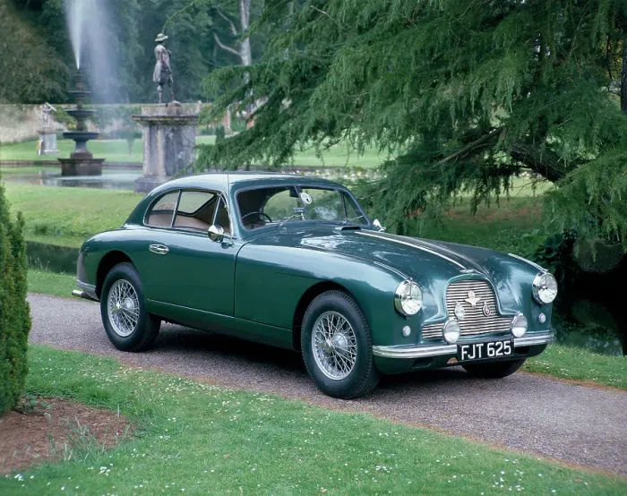 Framed Print : A 1952 Aston Martin DB2 saloon car photographed in a stately garden Framed Print : A 1952 Aston Martin DB2 saloon car photographed in a stately garden
