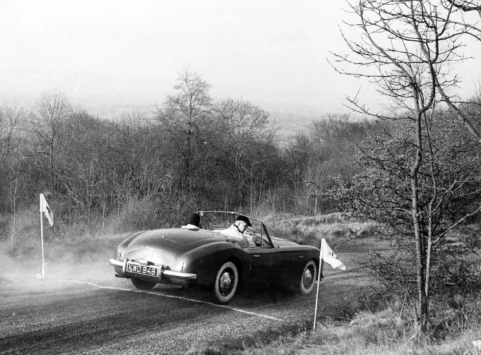 Framed Print : 1952 Healey-Alvis on 1953 London Little rally. Creator: Unknown Framed Print : 1952 Healey-Alvis on 1953 London Little rally. Creator: Unknown