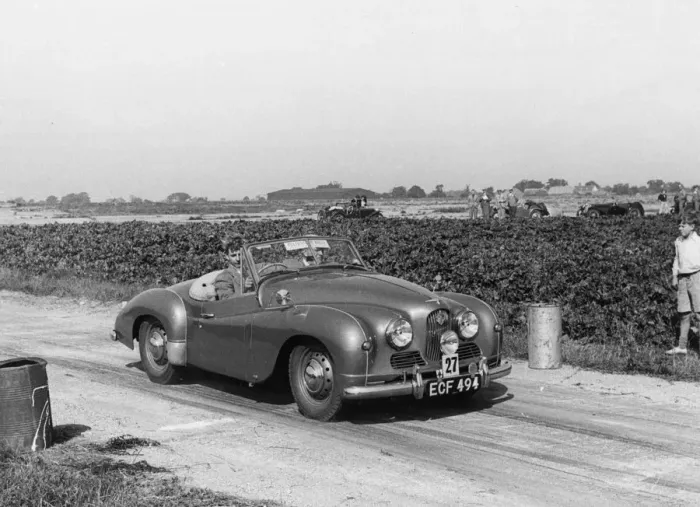 Framed Print : 1952 Jowett Jupiter, Bill Smith, Felixtowe Rally. Creator: Unknown Framed Print : 1952 Jowett Jupiter, Bill Smith, Felixtowe Rally. Creator: Unknown