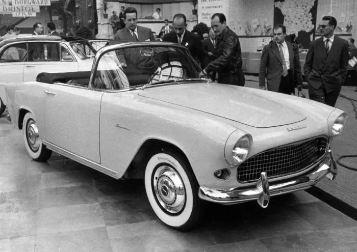 Framed Print : 1953 Simca Aronde convertible. Creator: Unknown Framed Print : 1953 Simca Aronde convertible. Creator: Unknown