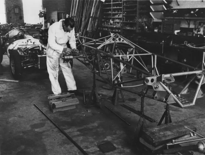 Framed Print : 1956 Vanwall factory in Maidenhead. Creator: Unknown Framed Print : 1956 Vanwall factory in Maidenhead. Creator: Unknown