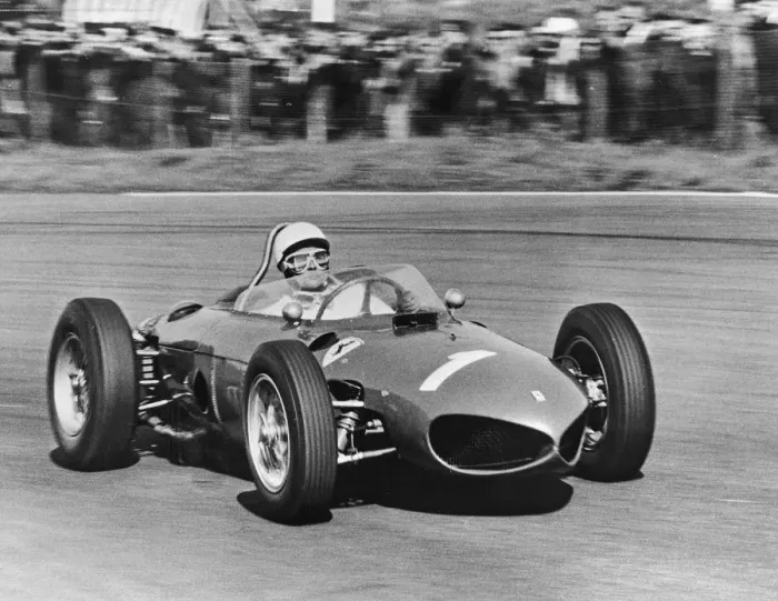 Framed Print : 1961 Ferrari 156S, Phill Hill. Creator: Unknown Framed Print : 1961 Ferrari 156S, Phill Hill. Creator: Unknown