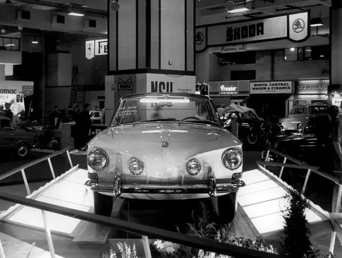 Framed Print : 1961 Frankfurt motor show, launch of Volkswagen type 34. Creator: Unknown Framed Print : 1961 Frankfurt motor show, launch of Volkswagen type 34. Creator: Unknown