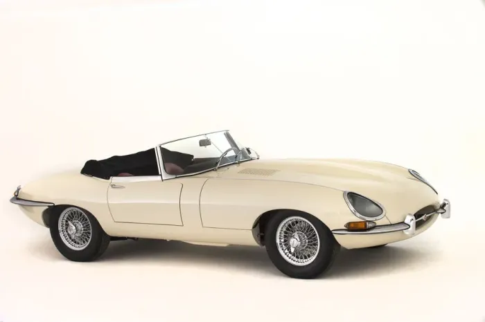 Framed Print : 1964 Jaguar E type Series 1 drophead coupe. Creator: Unknown