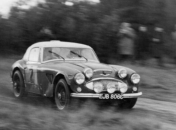 1965 Austin - Healey 3000 Mk3 of Timo Makinen during R. A. C. Rally. Creator: Unknown