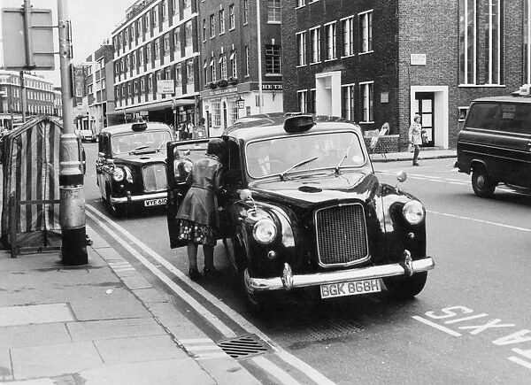 1970 Austin FX4 London taxi cab. Creator: Unknown