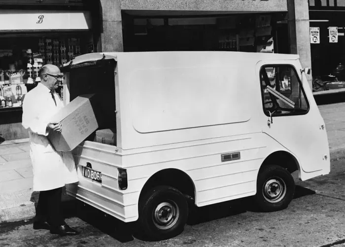 Framed Print : 1970 Morrison Electricar delivery van. Creator: Unknown