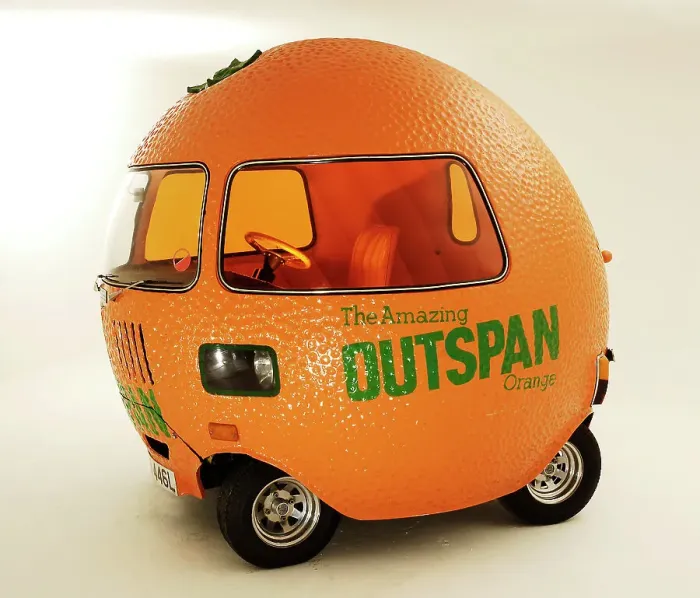 Framed Print : 1972 Mini Outspan Orange Framed Print : 1972 Mini Outspan Orange