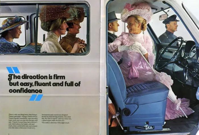 Framed Print : 1973 Ford Transit Van advertising brochure. Creator: Unknown Framed Print : 1973 Ford Transit Van advertising brochure. Creator: Unknown