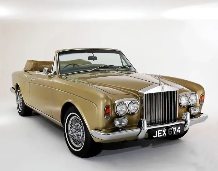Framed Print : 1975 Rolls Royce Corniche convertible