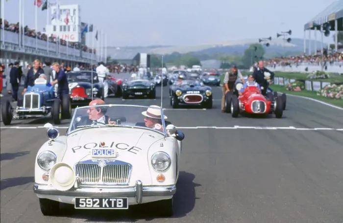 Framed Print : 1998 Goodwood revival.MGA police car, on starting grid Framed Print : 1998 Goodwood revival.MGA police car, on starting grid