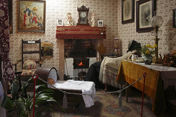 19th century cottage interior, Arran Heritage Museum, Brodick, Arran, North Ayrshire, Scotland