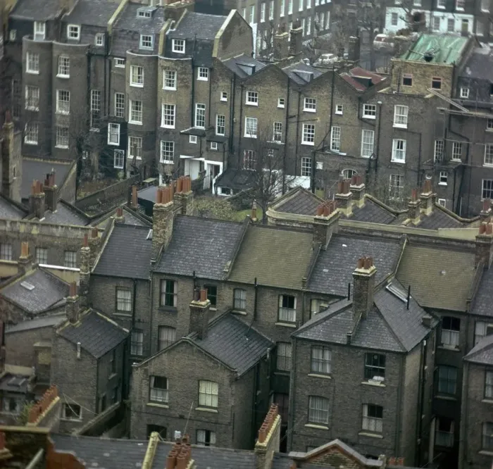 Framed Print : 19th century houses in London, 19th century Framed Print : 19th century houses in London, 19th century