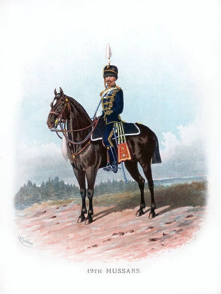 19th Hussars, 1890. Artist: R Simkin