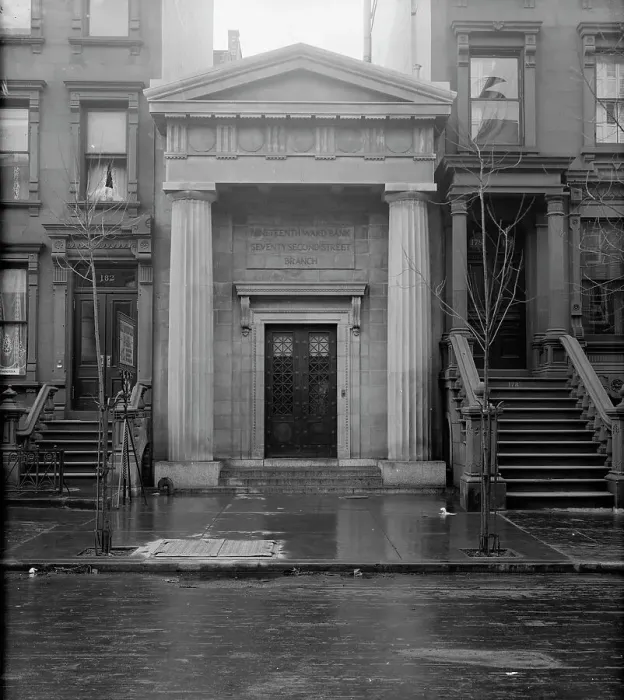 Framed Print : 19th Ward Bank, Seventy-second Street Branch, exterior, New York, N.Y. between 1905 and 1915. Creator: Unknown Framed Print : 19th Ward Bank, Seventy-second Street Branch, exterior, New York, N.Y. between 1905 and 1915. Creator: Unknown