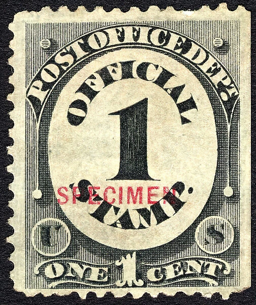 1c Franklin Post Office Department special printing single, 1875. Creator: Unknown