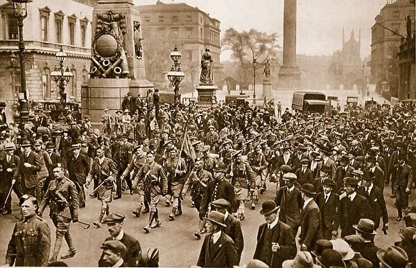 1st Battalion London Scottish marching through London on arrival from France, May 16th, 1919