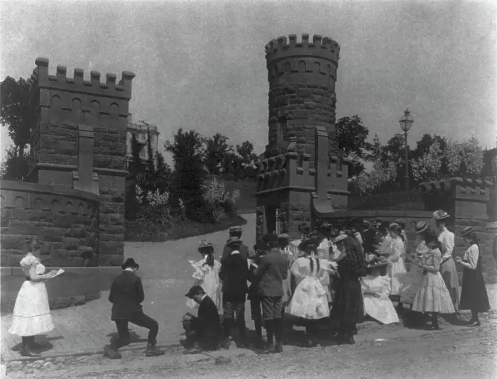 Framed Print : 1st Division grade school pupils on field trip, Washington, D.C. (1899?). Creator: Frances Benjamin Johnston Framed Print : 1st Division grade school pupils on field trip, Washington, D.C. (1899?). Creator: Frances Benjamin Johnston