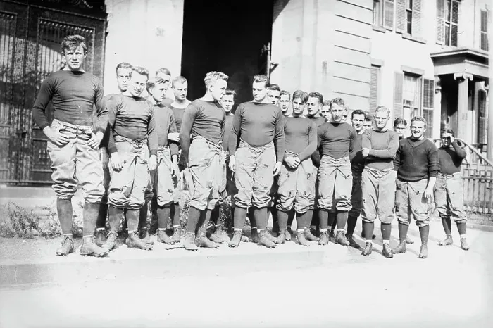 Framed Print : 1st Squad Varsity - Yale, between c1910 and c1915. Creator: Bain News Service Framed Print : 1st Squad Varsity - Yale, between c1910 and c1915. Creator: Bain News Service