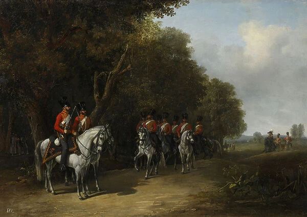 1st Squadron of the Life Guard Hussar Regiment on maneuvers, 1838